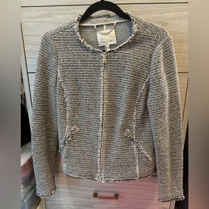 Rebecca Taylor Graphic Multi Tweed Jacket, Size 10